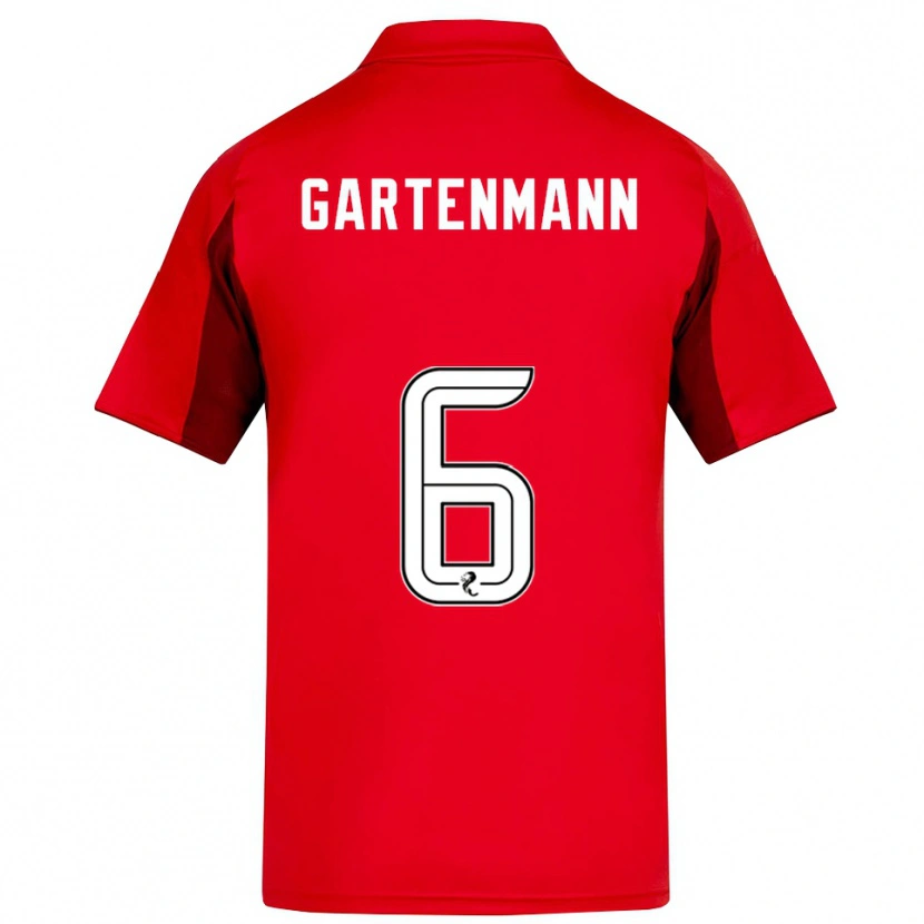 Danxen Dames Stefan Gartenmann #6 Rood Bordeauxrood Thuisshirt Thuistenue 2025/26 T-Shirt