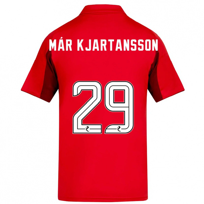 Danxen Dames Kjartan Már Kjartansson #29 Rood Bordeauxrood Thuisshirt Thuistenue 2025/26 T-Shirt
