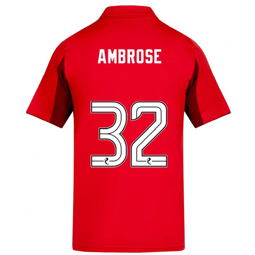 Danxen Dames Peter Ambrose #32 Rood Bordeauxrood Thuisshirt Thuistenue 2025/26 T-Shirt