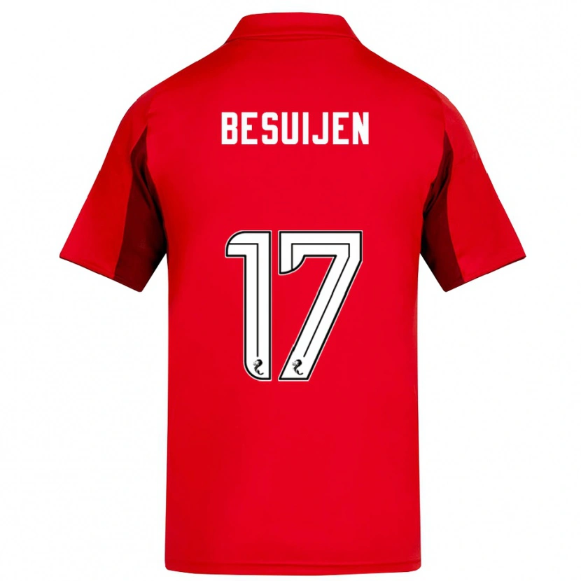 Danxen Dames Vicente Besuijen #17 Rood Bordeauxrood Thuisshirt Thuistenue 2025/26 T-Shirt