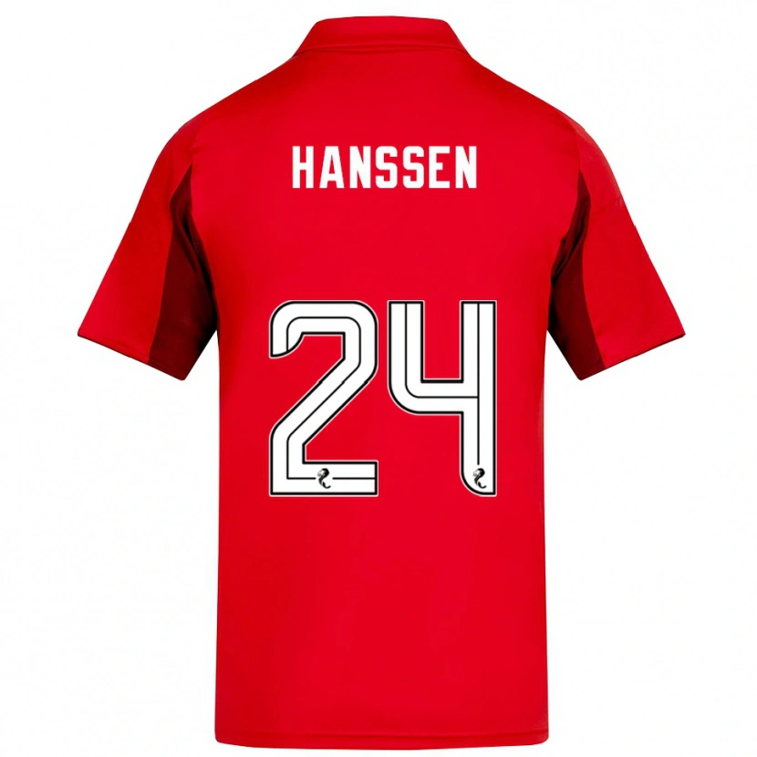 Danxen Dames Nadine Hanssen #24 Rood Bordeauxrood Thuisshirt Thuistenue 2025/26 T-Shirt
