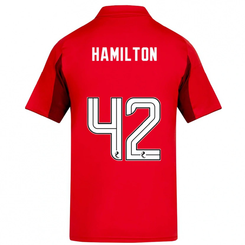 Danxen Dames Brendan Hamilton #42 Rood Bordeauxrood Thuisshirt Thuistenue 2025/26 T-Shirt