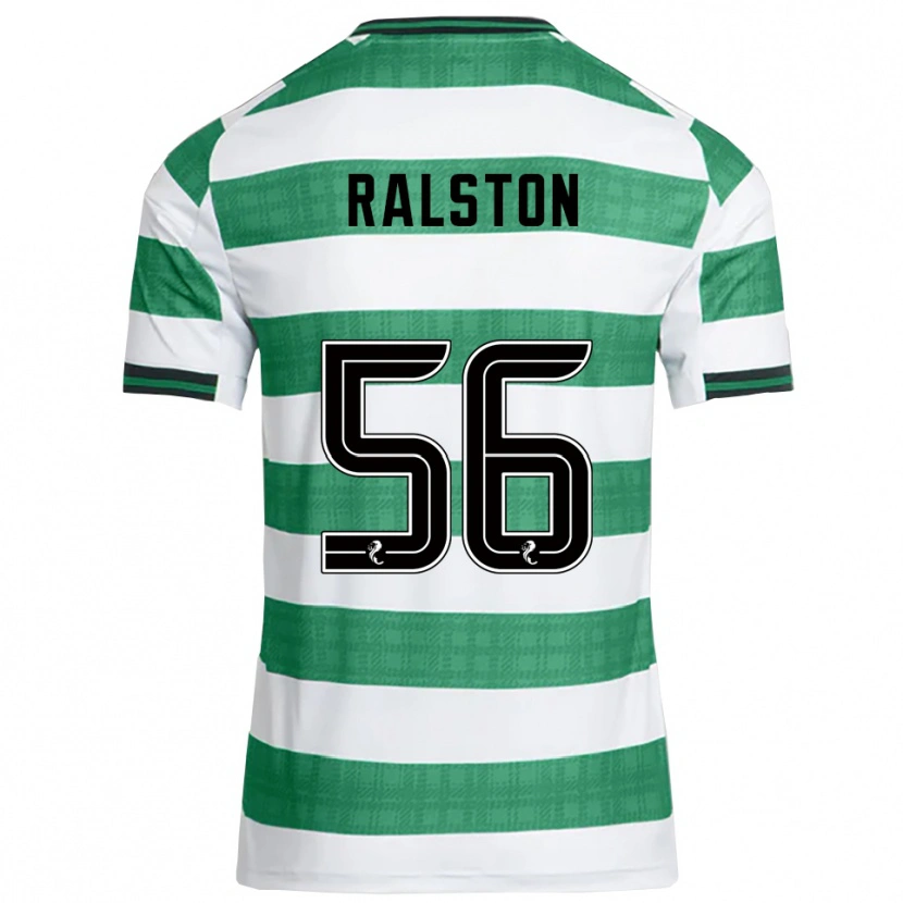 Danxen Dames Anthony Ralston #56 Groen Wit Thuisshirt Thuistenue 2025/26 T-Shirt