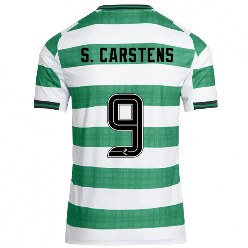 Danxen Dames Signe Carstens #9 Groen Wit Thuisshirt Thuistenue 2025/26 T-Shirt