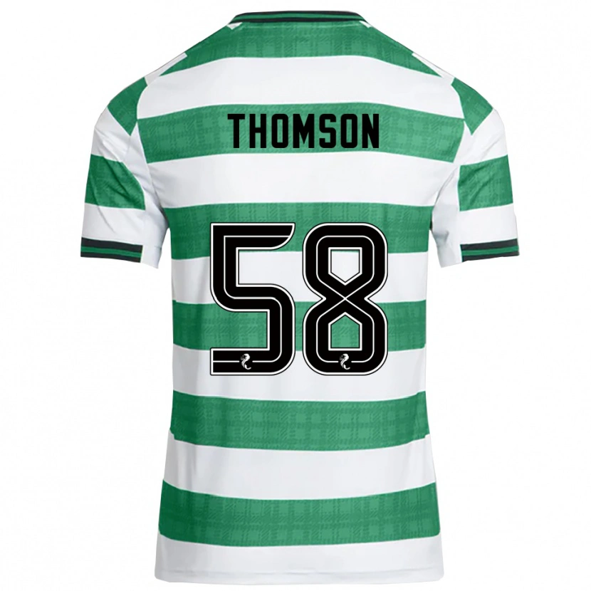 Danxen Dames Corey Thomson #58 Groen Wit Thuisshirt Thuistenue 2025/26 T-Shirt