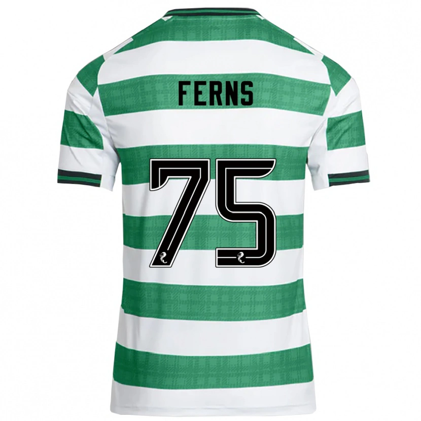 Danxen Dames Ronan Ferns #75 Groen Wit Thuisshirt Thuistenue 2025/26 T-Shirt