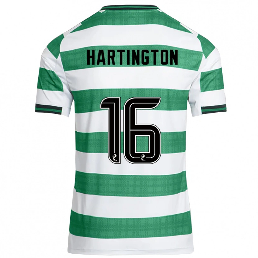 Danxen Dames Owen Hartington #16 Groen Wit Thuisshirt Thuistenue 2025/26 T-Shirt