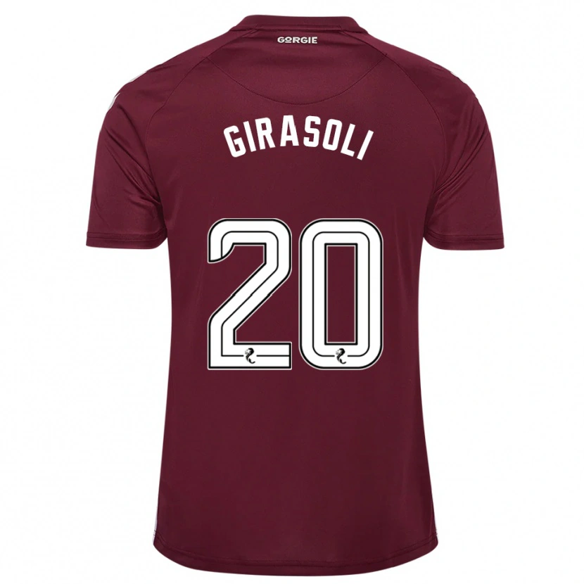 Danxen Dames Carly Girasoli #20 Bordeauxrood Wit Thuisshirt Thuistenue 2025/26 T-Shirt