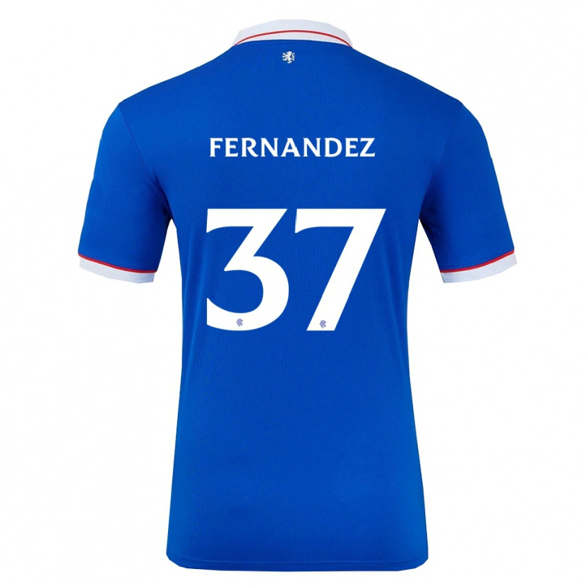 Danxen Dames Emmanuel Fernandez #37 Blauw Wit Thuisshirt Thuistenue 2025/26 T-Shirt