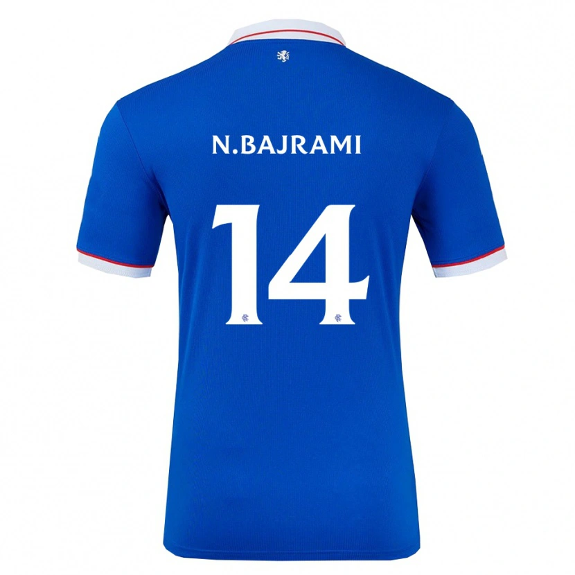 Danxen Dames Nedim Bajrami #14 Blauw Wit Thuisshirt Thuistenue 2025/26 T-Shirt