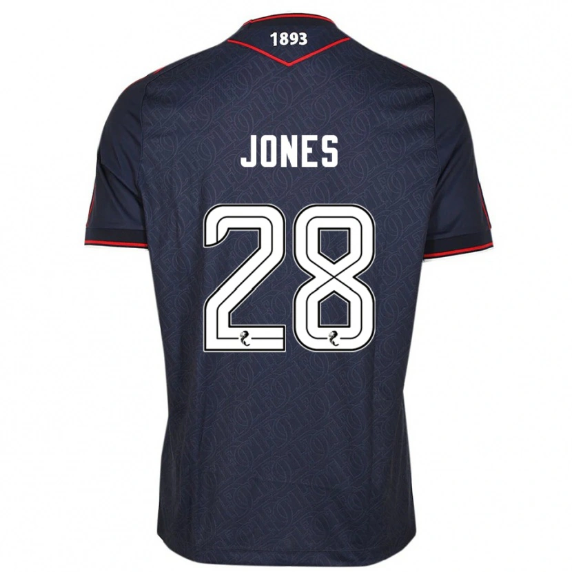 Danxen Dames Callum Jones #28 Marine Wit Thuisshirt Thuistenue 2025/26 T-Shirt