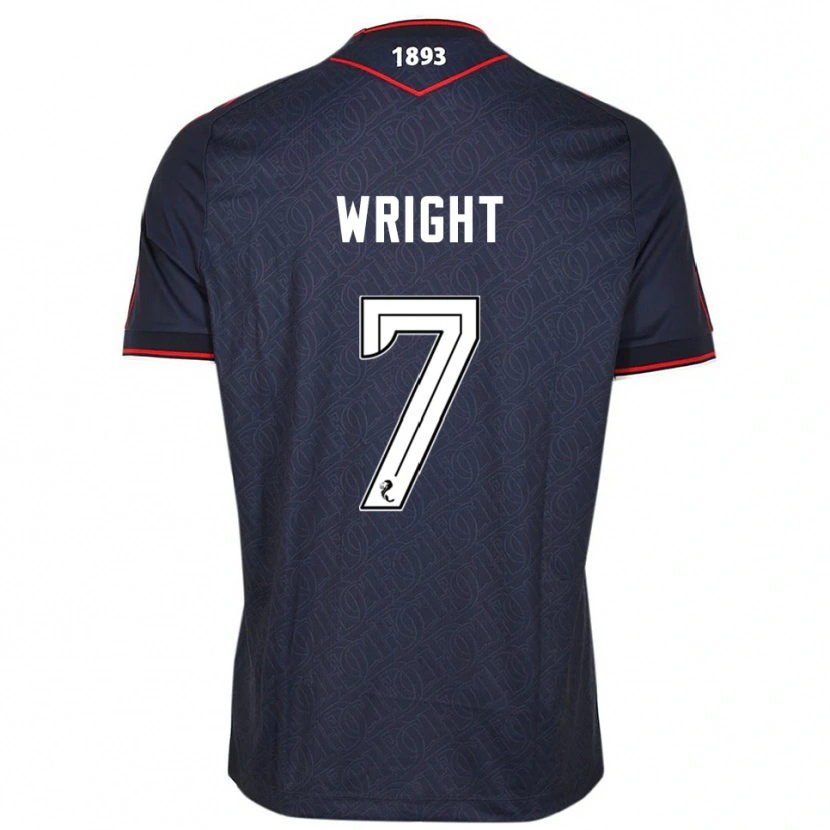 Danxen Dames Drey Wright #7 Marine Wit Thuisshirt Thuistenue 2025/26 T-Shirt