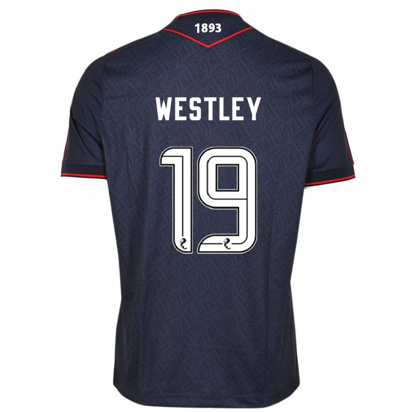 Danxen Dames Joe Westley #19 Marine Wit Thuisshirt Thuistenue 2025/26 T-Shirt