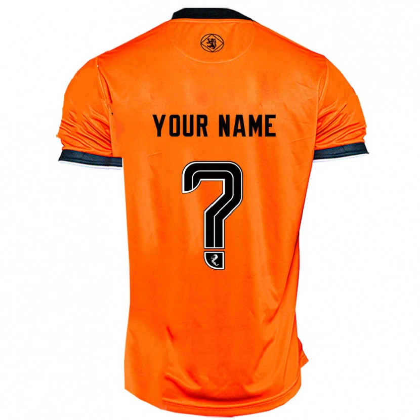 Danxen Dames Uw Naam #0 Oranje Zwart Thuisshirt Thuistenue 2025/26 T-Shirt