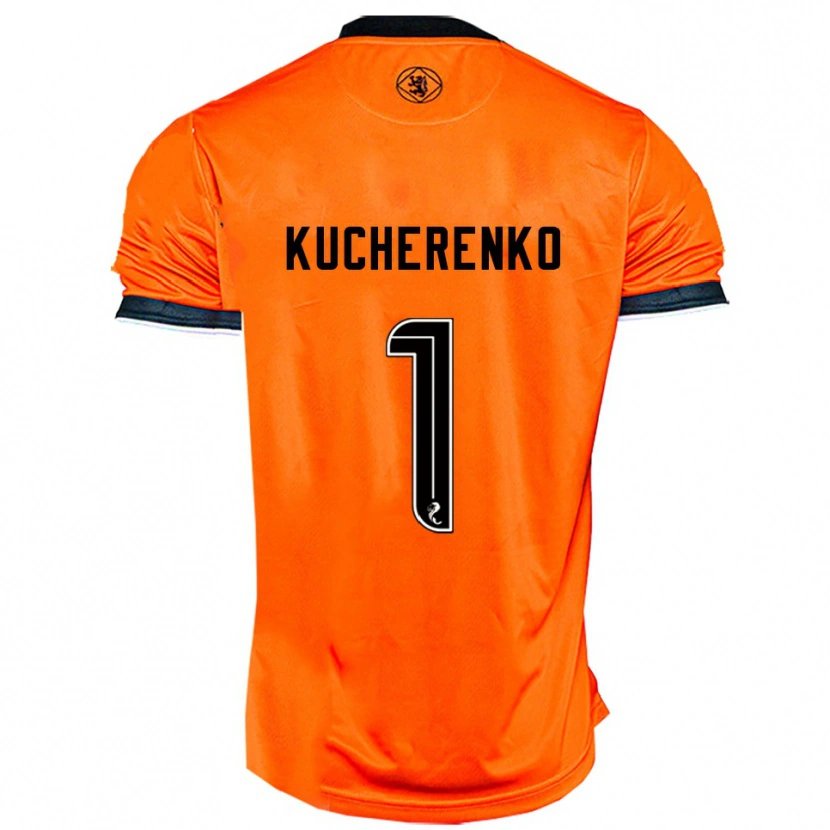Danxen Dames Yevgeniy Kucherenko #1 Oranje Zwart Thuisshirt Thuistenue 2025/26 T-Shirt