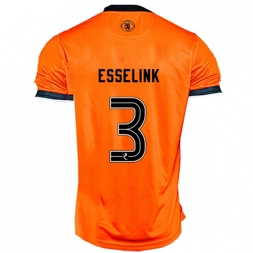 Danxen Dames Bert Esselink #3 Oranje Zwart Thuisshirt Thuistenue 2025/26 T-Shirt