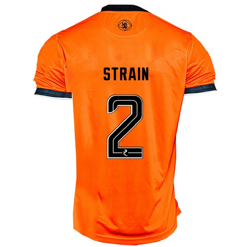 Danxen Dames Ryan Strain #2 Oranje Zwart Thuisshirt Thuistenue 2025/26 T-Shirt
