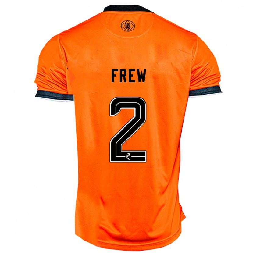 Danxen Dames Katie Frew #2 Oranje Zwart Thuisshirt Thuistenue 2025/26 T-Shirt