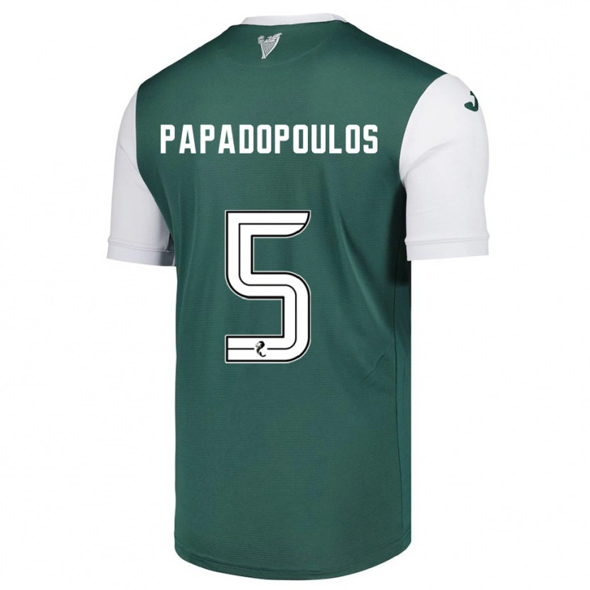 Danxen Dames Stacey Papadopoulos #5 Groen Wit Thuisshirt Thuistenue 2025/26 T-Shirt