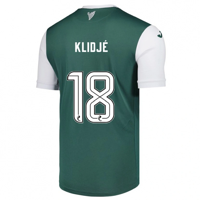 Danxen Dames Thibault Klidjé #18 Groen Wit Thuisshirt Thuistenue 2025/26 T-Shirt