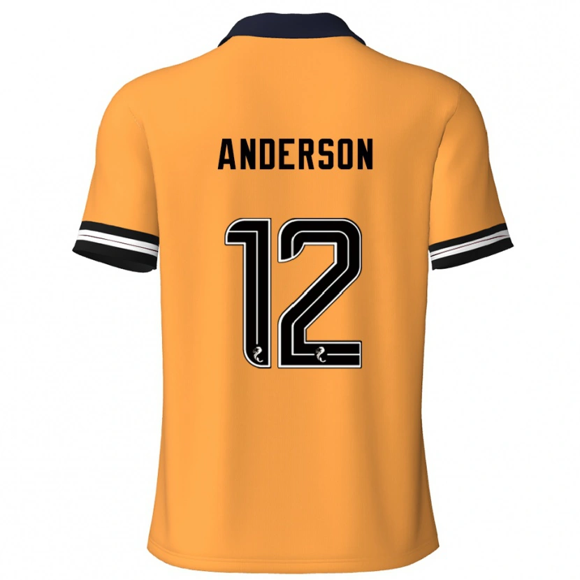 Danxen Dames Rhys Anderson #12 Geel Zwart Thuisshirt Thuistenue 2025/26 T-Shirt