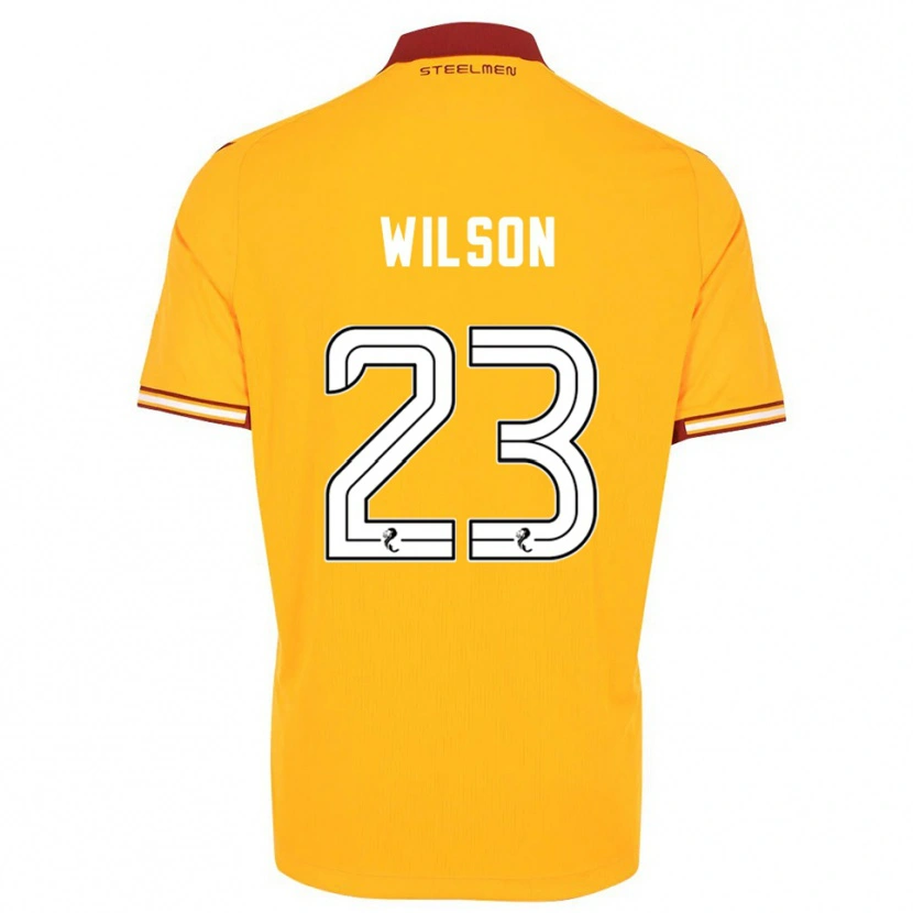 Danxen Dames Ewan Wilson #23 Geel Bordeauxrood Thuisshirt Thuistenue 2025/26 T-Shirt