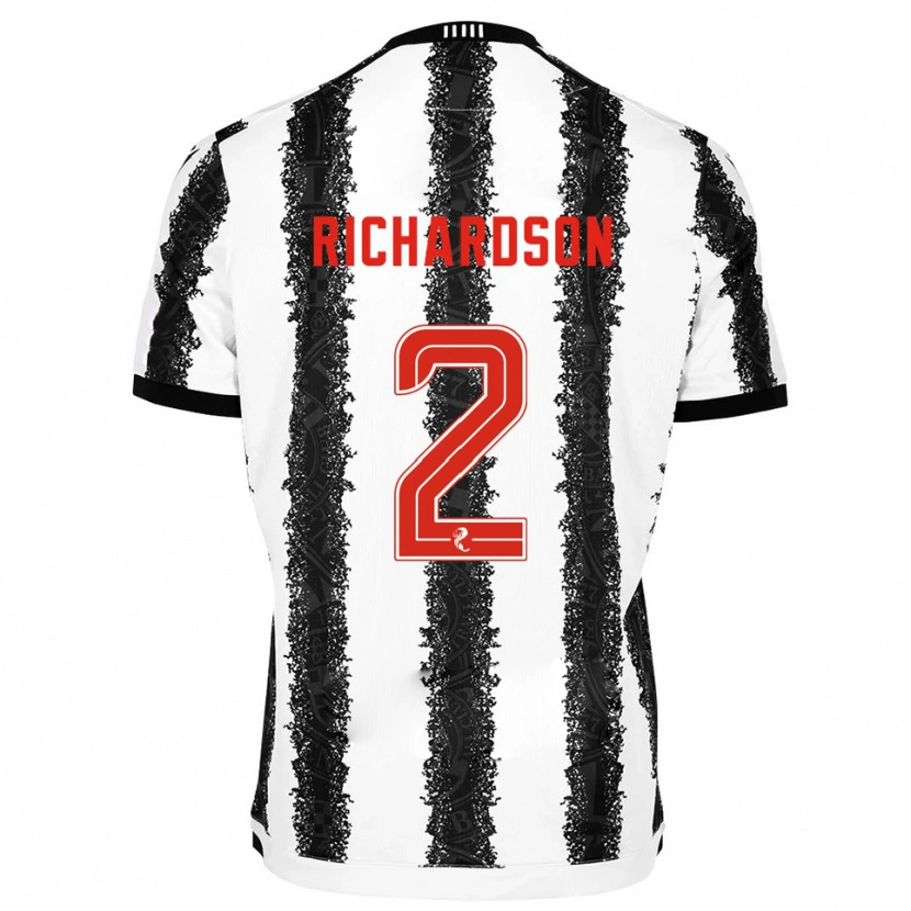 Danxen Dames Jayden Richardson #2 Wit Zwart Thuisshirt Thuistenue 2025/26 T-Shirt