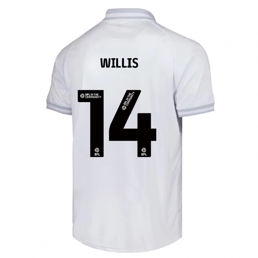Danxen Dames Nathan Willis #14 Wit Grijs Zwart Uitshirt Uittenue 2025/26 T-Shirt