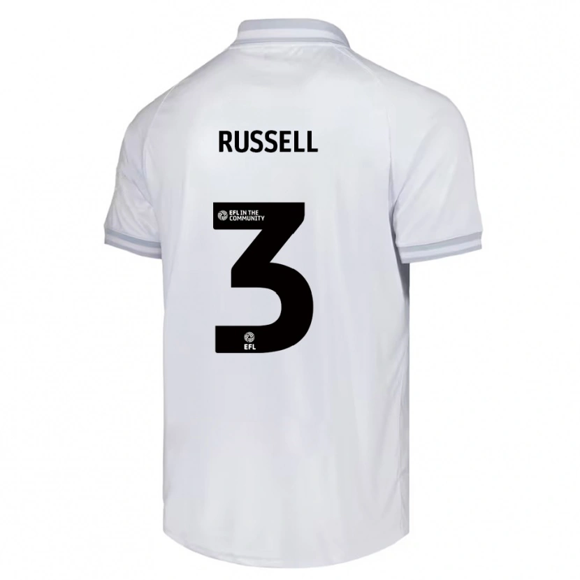 Danxen Dames Jon Russell #3 Wit Grijs Zwart Uitshirt Uittenue 2025/26 T-Shirt