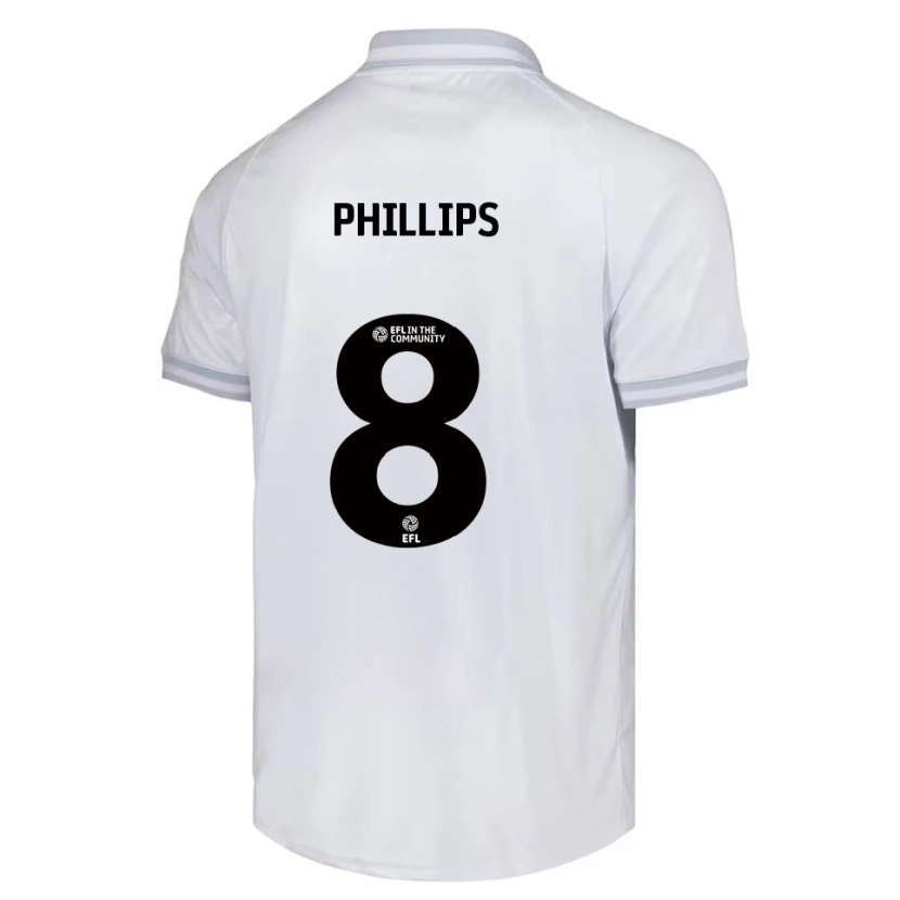 Danxen Dames Adam Phillips #8 Wit Grijs Zwart Uitshirt Uittenue 2025/26 T-Shirt