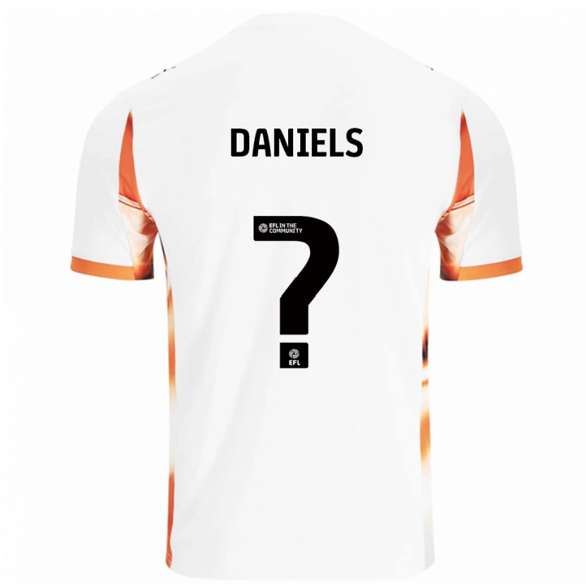 Danxen Dames Jake Daniels #0 Wit Oranje Zwart Uitshirt Uittenue 2025/26 T-Shirt