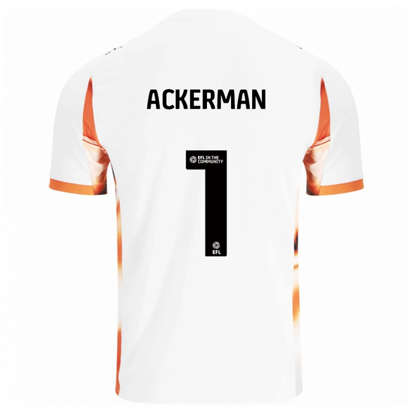 Danxen Dames Emily Ackerman #1 Wit Oranje Zwart Uitshirt Uittenue 2025/26 T-Shirt