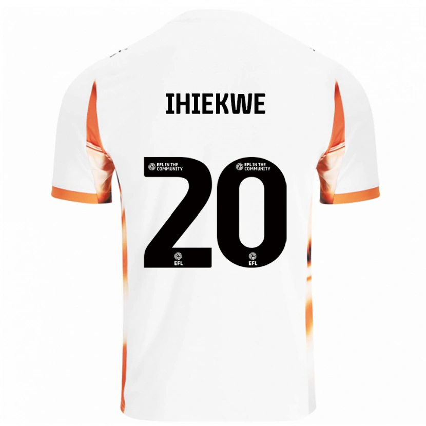 Danxen Dames Michael Ihiekwe #20 Wit Oranje Zwart Uitshirt Uittenue 2025/26 T-Shirt