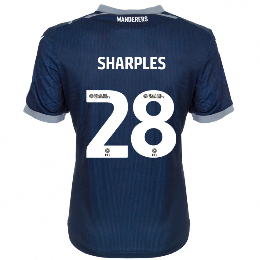 Danxen Dames Sonny Sharples-Ahmed #28 Marine Grijs Uitshirt Uittenue 2025/26 T-Shirt