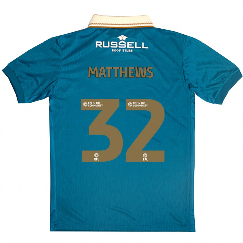 Danxen Dames Daniel Matthews #32 Hemelsblauw Wit Uitshirt Uittenue 2025/26 T-Shirt