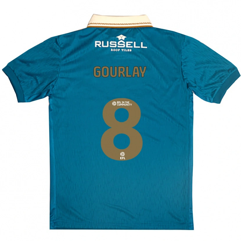 Danxen Dames Elisha Gourlay #8 Hemelsblauw Wit Uitshirt Uittenue 2025/26 T-Shirt