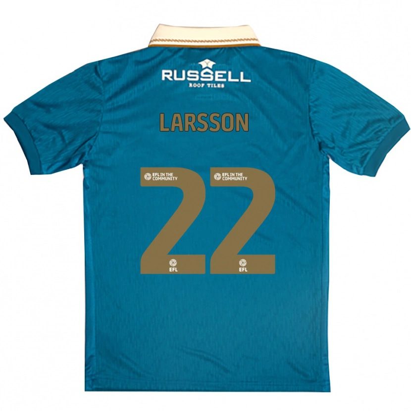 Danxen Dames Julian Larsson #22 Hemelsblauw Wit Uitshirt Uittenue 2025/26 T-Shirt