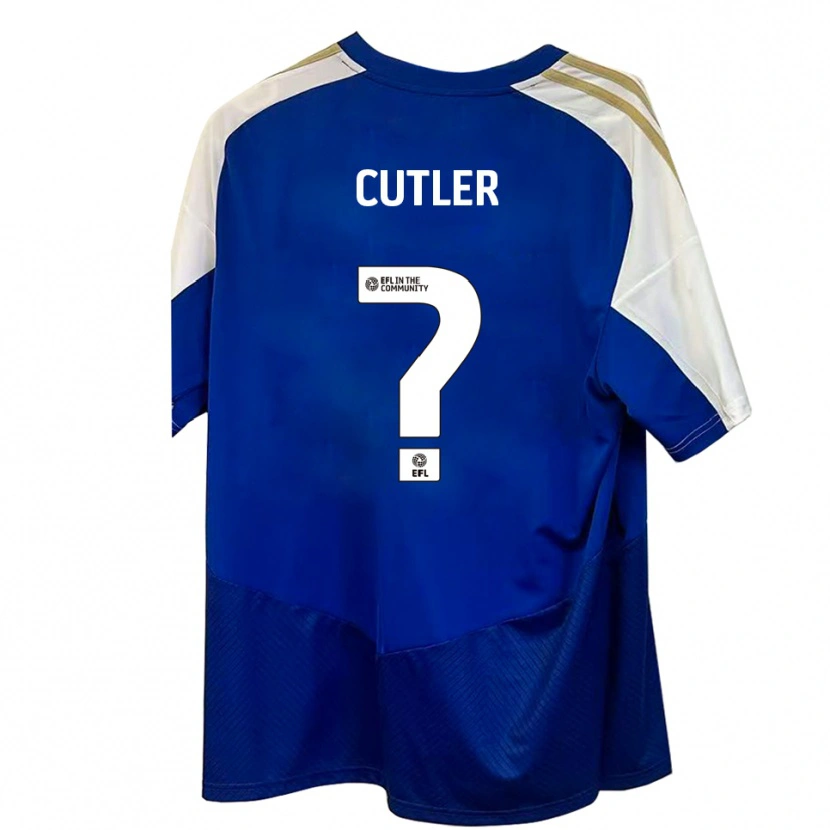 Danxen Dames Theo Cutler #0 Blauw Wit Goud Uitshirt Uittenue 2025/26 T-Shirt
