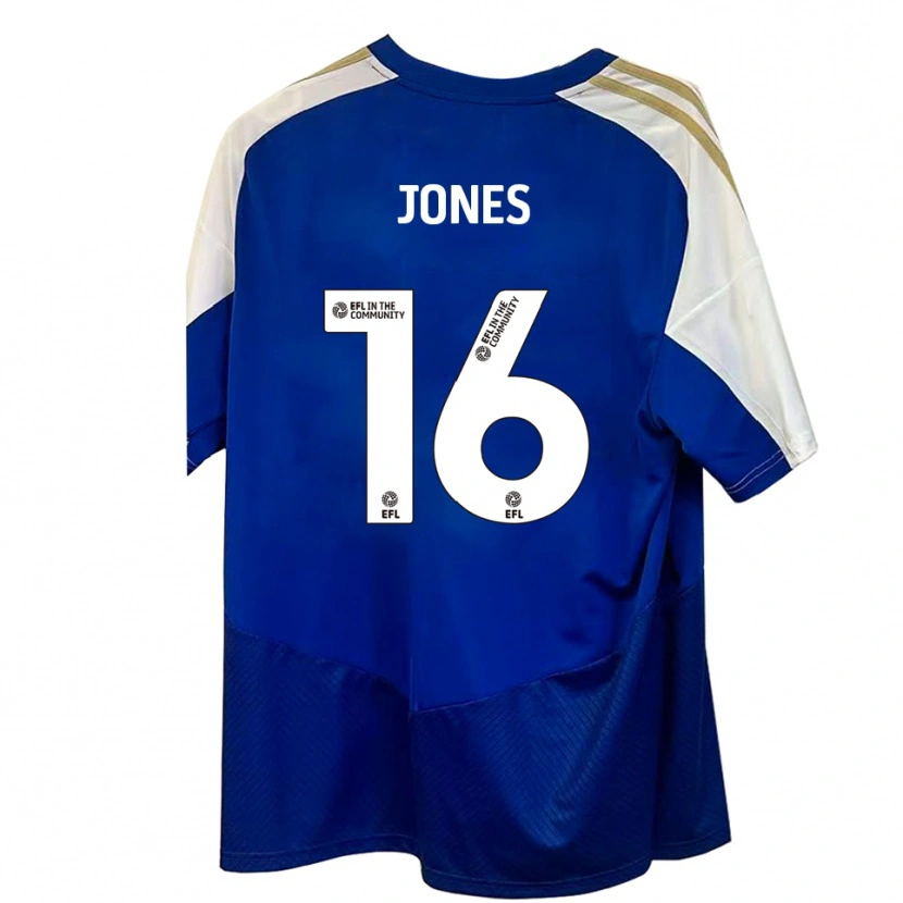 Danxen Dames Patrick Jones #16 Blauw Wit Goud Uitshirt Uittenue 2025/26 T-Shirt