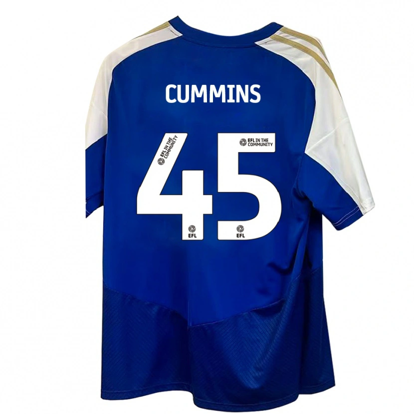 Danxen Dames Charlie Cummins #45 Blauw Wit Goud Uitshirt Uittenue 2025/26 T-Shirt