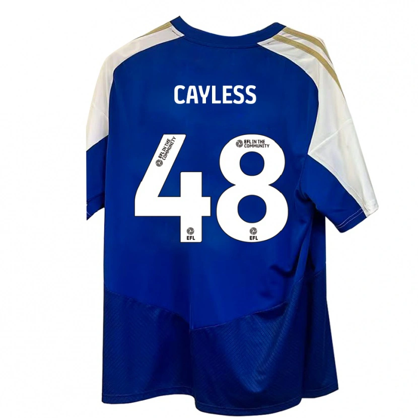 Danxen Dames Louie Cayless #48 Blauw Wit Goud Uitshirt Uittenue 2025/26 T-Shirt