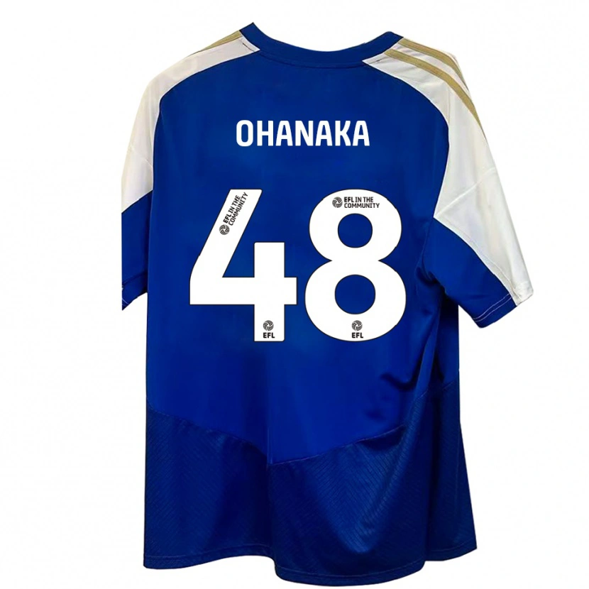 Danxen Dames Santino Ohanaka #48 Blauw Wit Goud Uitshirt Uittenue 2025/26 T-Shirt