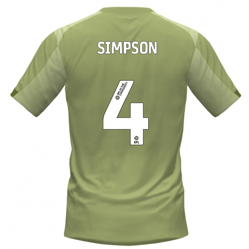 Danxen Dames Jack Simpson #4 Salie Champagne Uitshirt Uittenue 2025/26 T-Shirt