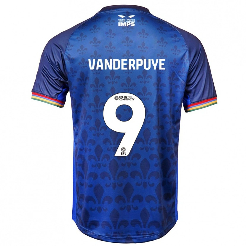 Danxen Dames Daniel Vanderpuye #9 Blauw Marine Uitshirt Uittenue 2025/26 T-Shirt