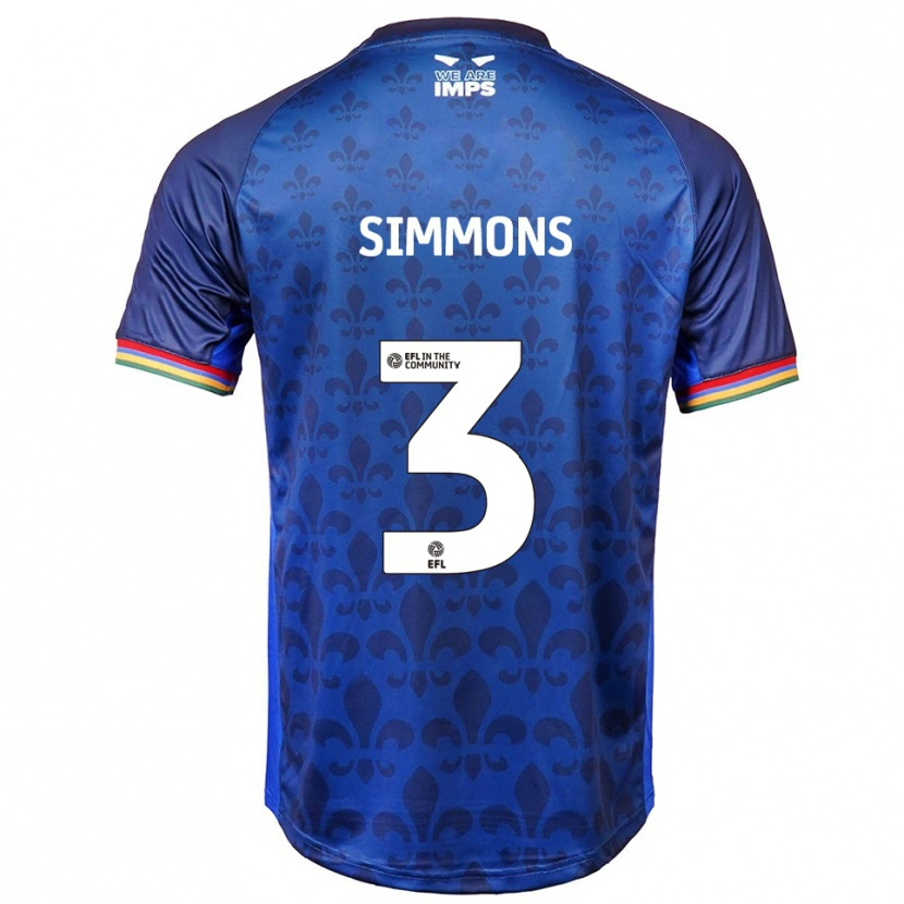 Danxen Dames Noah Simmons #3 Blauw Marine Uitshirt Uittenue 2025/26 T-Shirt
