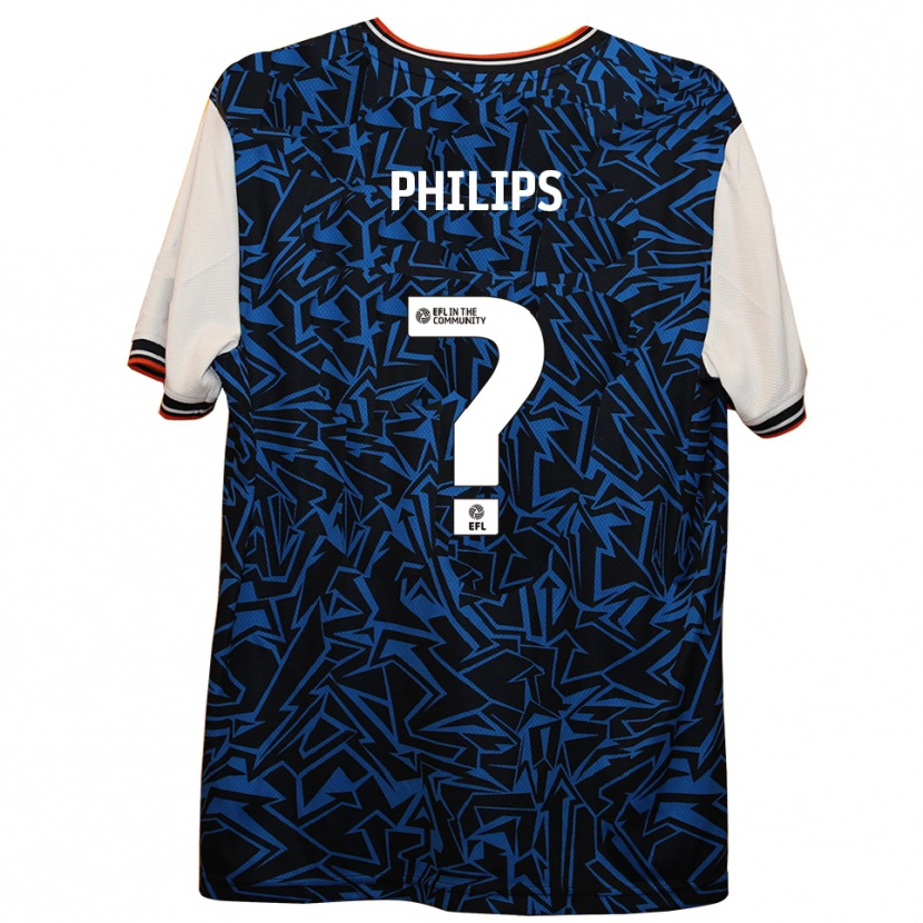 Danxen Dames Joshua Philips #0 Blauw Zwart Wit Uitshirt Uittenue 2025/26 T-Shirt