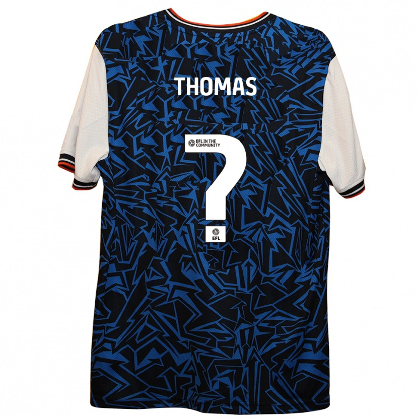 Danxen Dames Lucas Thomas #0 Blauw Zwart Wit Uitshirt Uittenue 2025/26 T-Shirt