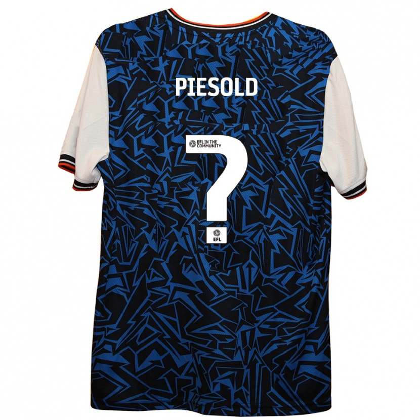 Danxen Dames Axel Piesold #0 Blauw Zwart Wit Uitshirt Uittenue 2025/26 T-Shirt