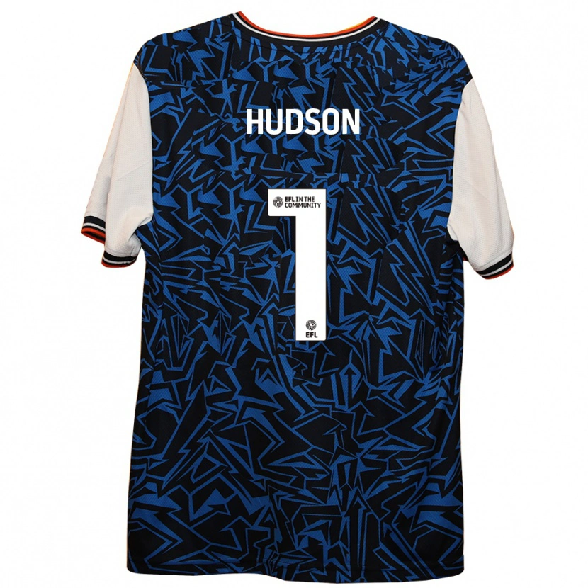 Danxen Dames Sarah Hudson #1 Blauw Zwart Wit Uitshirt Uittenue 2025/26 T-Shirt
