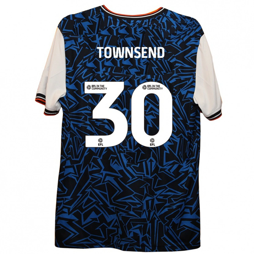 Danxen Dames Andros Townsend #30 Blauw Zwart Wit Uitshirt Uittenue 2025/26 T-Shirt